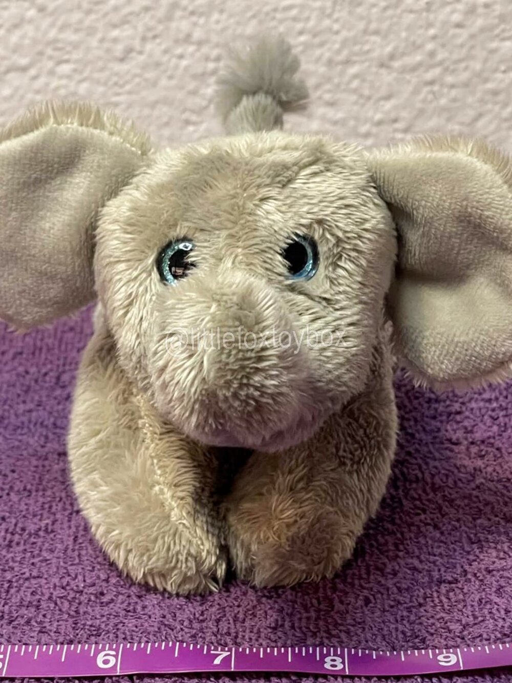 The Petting Zoo Elephant Plush TPZ-5009 2024 Gray Blue Eyes Stuffed Animal ESSA